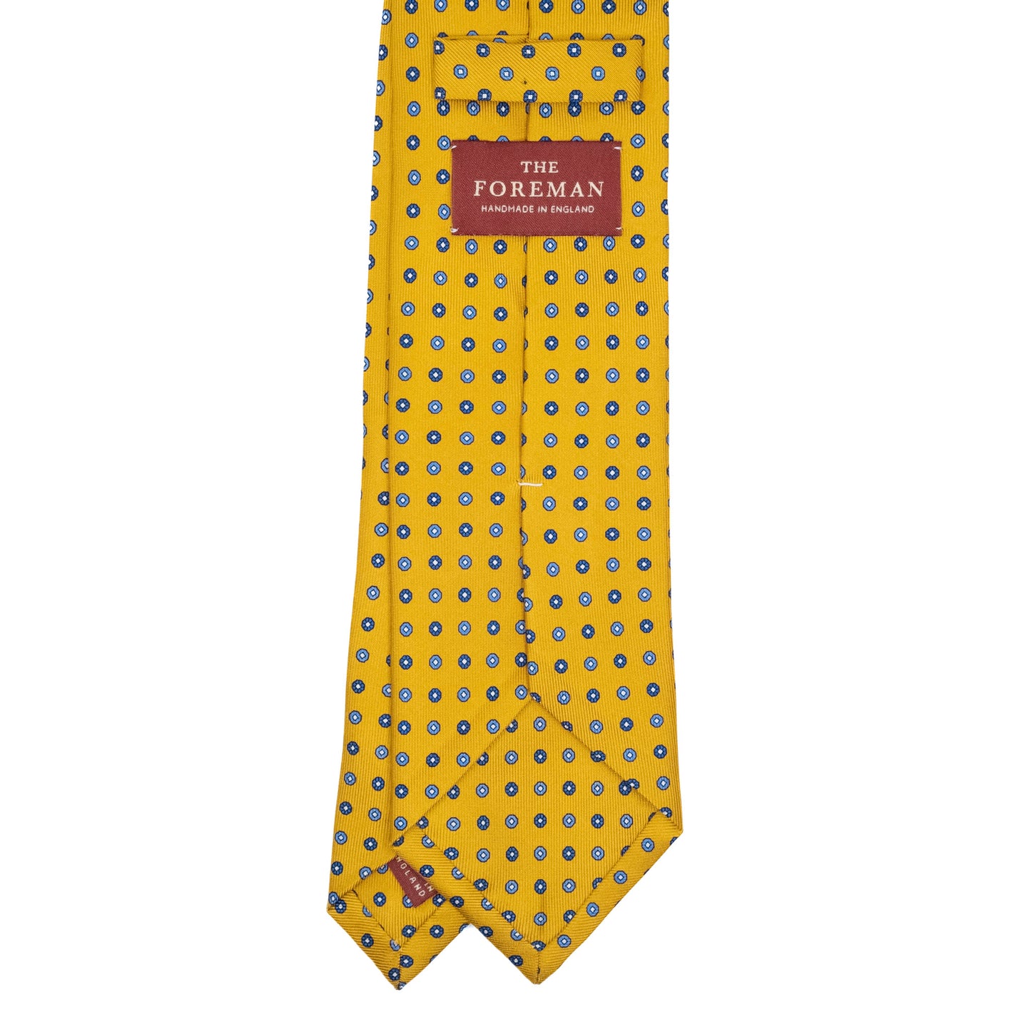 Yellow Floral Printed Silk Tie