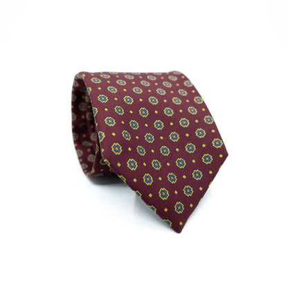 Burgundy Motif Madder Silk Tie