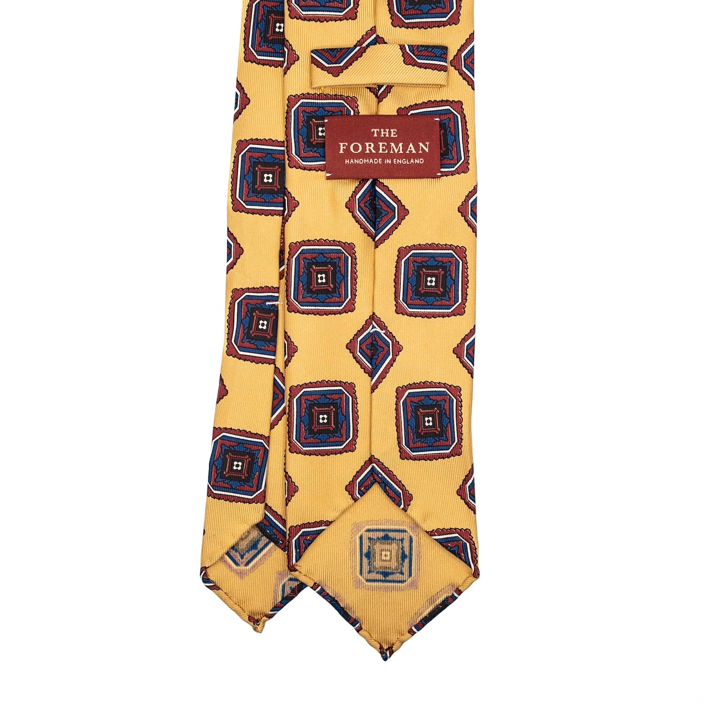 Yellow Medallion Madder Silk Tie